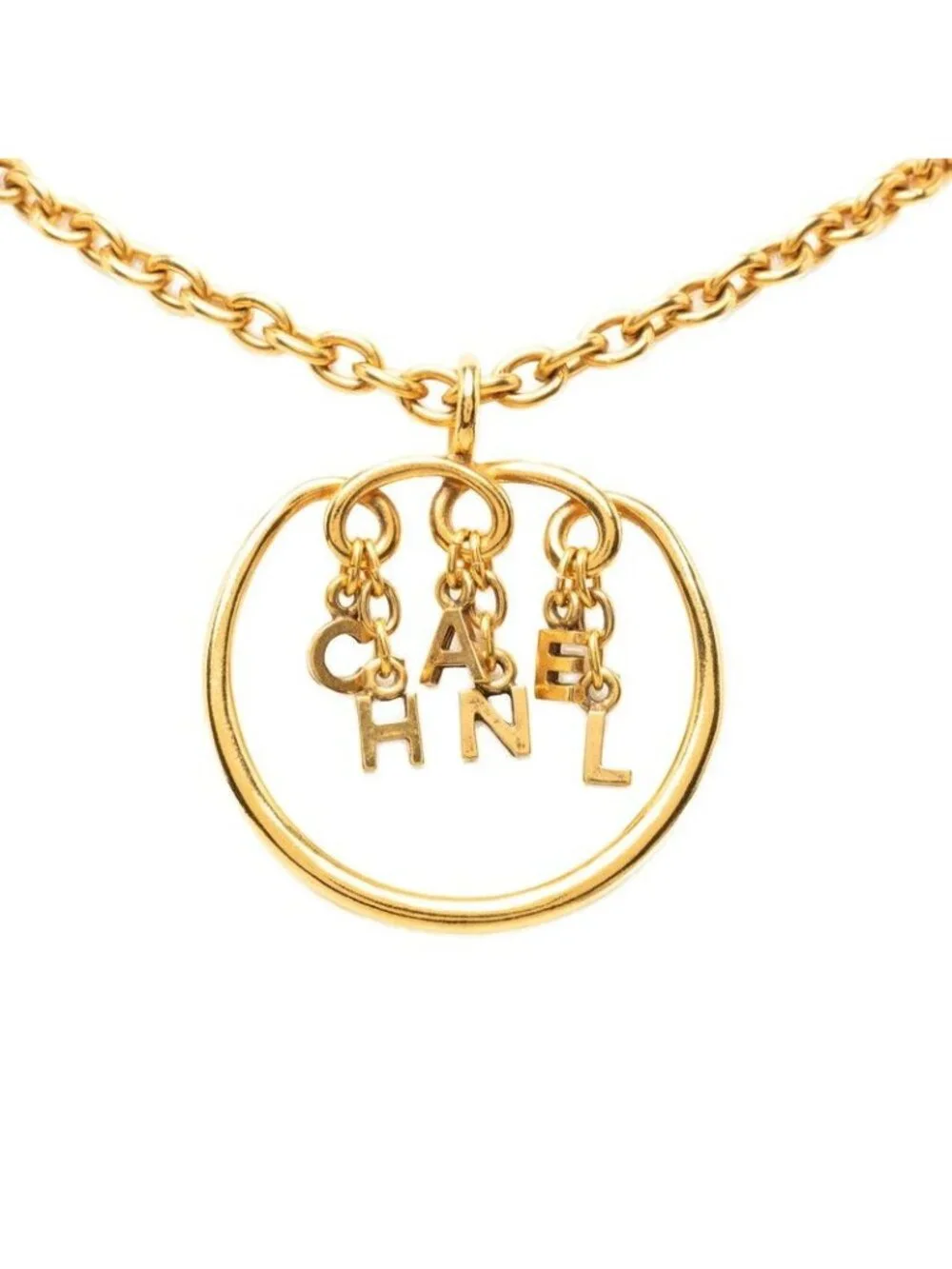Chanel Logo Necklace Gold Plated